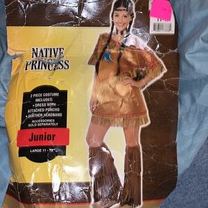 Native Princess Teen Indian Large Juniors 11-13 Costume Halloween
